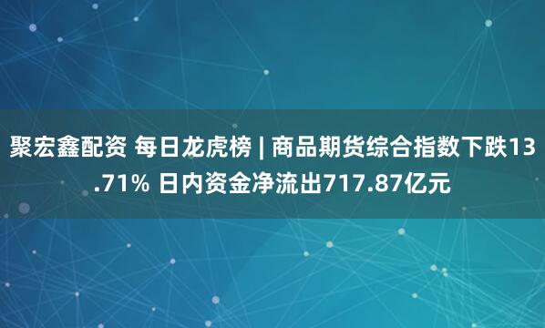 聚宏鑫配资 每日龙虎榜 | 商品期货综合指数下跌13.71% 日内资金净流出717.87亿元